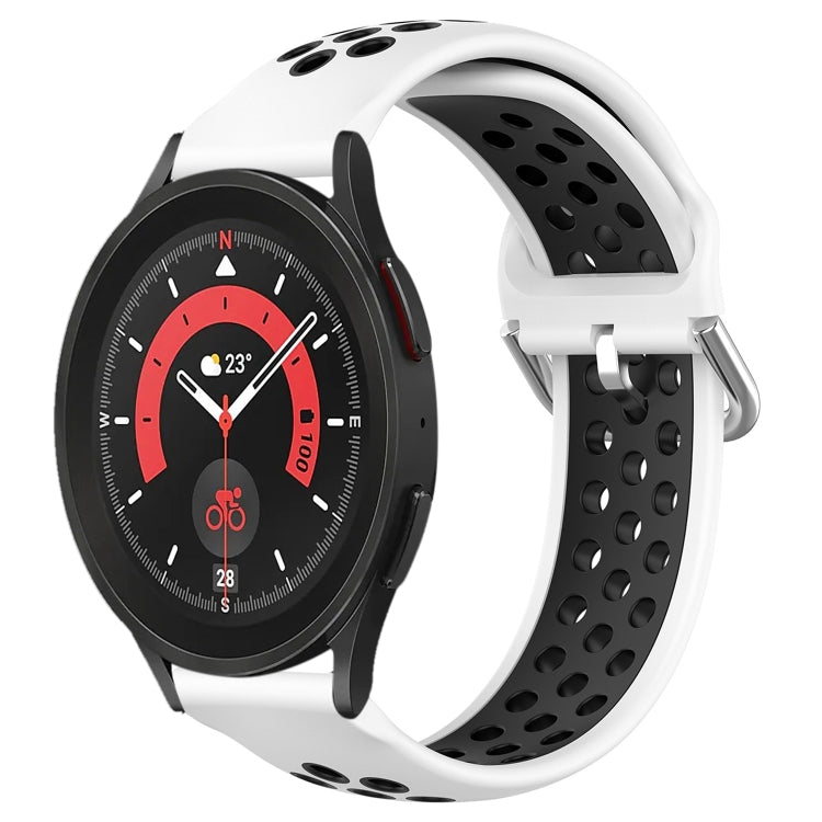 For Samsung Galaxy Watch 5 Pro 45mm 20mm Perforated Breathable Sports Silicone Watch Band
