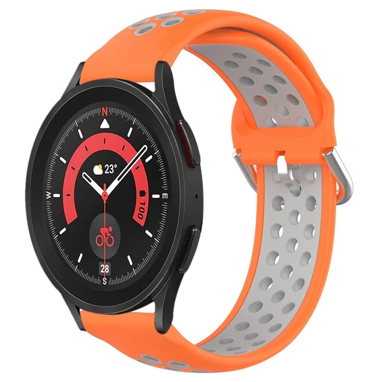 For Samsung Galaxy Watch 5 Pro 45mm 20mm Perforated Breathable Sports Silicone Watch Band