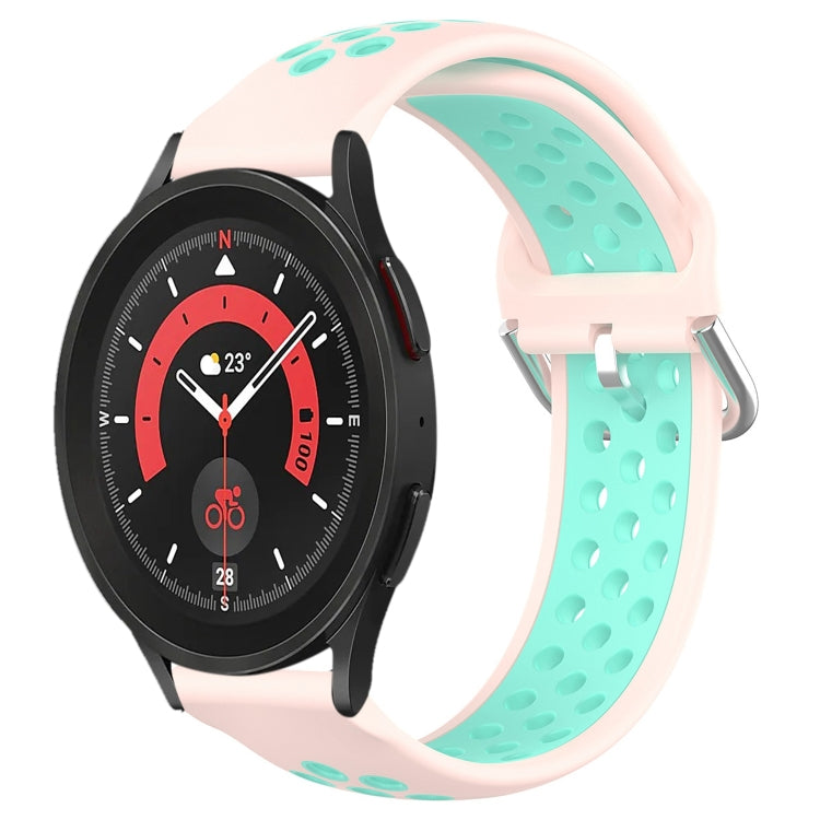 For Samsung Galaxy Watch 5 Pro 45mm 20mm Perforated Breathable Sports Silicone Watch Band