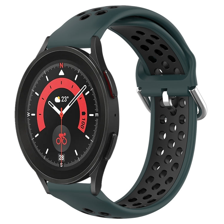 For Samsung Galaxy Watch 5 Pro 45mm 20mm Perforated Breathable Sports Silicone Watch Band