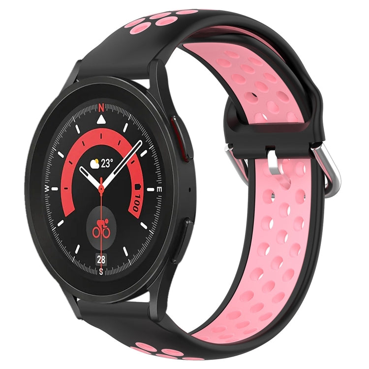 For Samsung Galaxy Watch 5 Pro 45mm 20mm Perforated Breathable Sports Silicone Watch Band