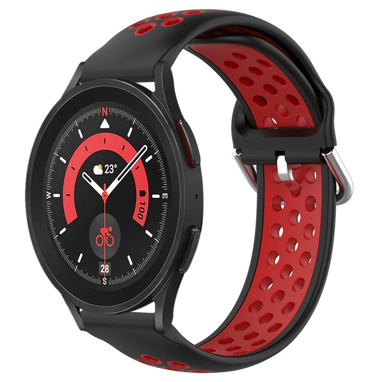 For Samsung Galaxy Watch 5 Pro 45mm 20mm Perforated Breathable Sports Silicone Watch Band