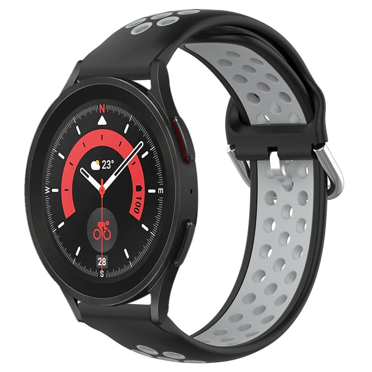 For Samsung Galaxy Watch 5 Pro 45mm 20mm Perforated Breathable Sports Silicone Watch Band