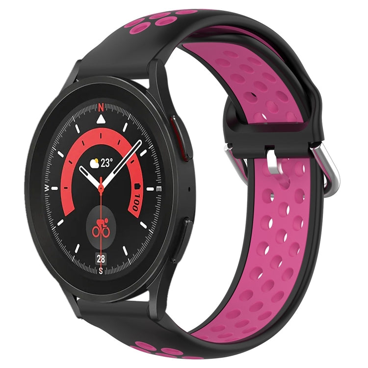 For Samsung Galaxy Watch 5 Pro 45mm 20mm Perforated Breathable Sports Silicone Watch Band