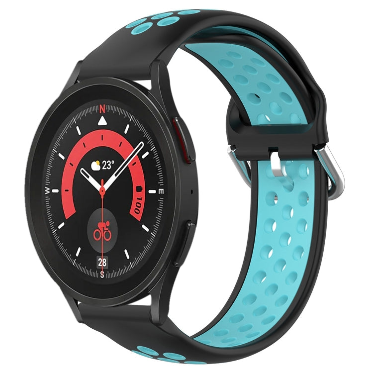 For Samsung Galaxy Watch 5 Pro 45mm 20mm Perforated Breathable Sports Silicone Watch Band