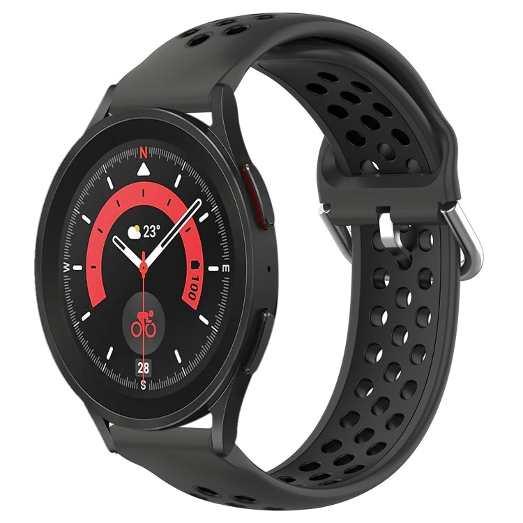 For Samsung Galaxy Watch 5 Pro 45mm 20mm Perforated Breathable Sports Silicone Watch Band