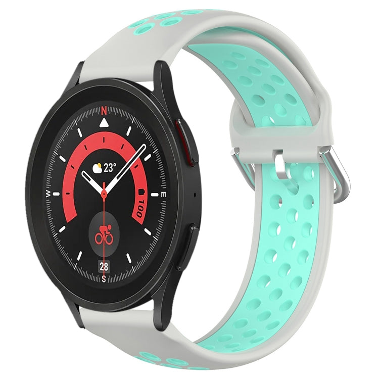 For Samsung Galaxy Watch 5 Pro 45mm 20mm Perforated Breathable Sports Silicone Watch Band