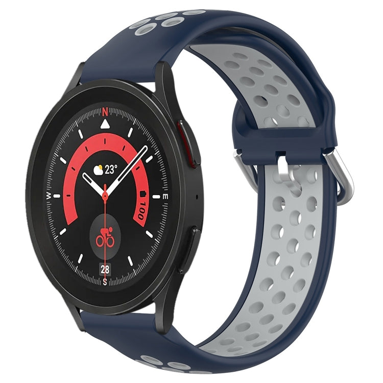 For Samsung Galaxy Watch 5 Pro 45mm 20mm Perforated Breathable Sports Silicone Watch Band
