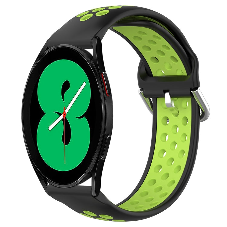 For Samsung Galaxy Watch 4 44mm 20mm Perforated Breathable Sports Silicone Watch Band