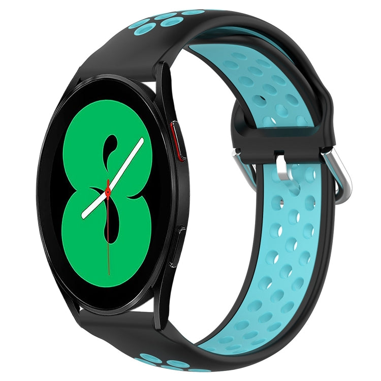 For Samsung Galaxy Watch 4 44mm 20mm Perforated Breathable Sports Silicone Watch Band