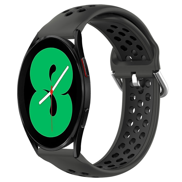 For Samsung Galaxy Watch 4 44mm 20mm Perforated Breathable Sports Silicone Watch Band