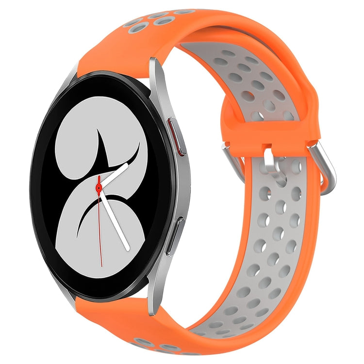 For Samsung Galaxy Watch 4 40mm 20mm Perforated Breathable Sports Silicone Watch Band
