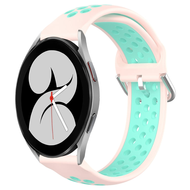 For Samsung Galaxy Watch 4 40mm 20mm Perforated Breathable Sports Silicone Watch Band