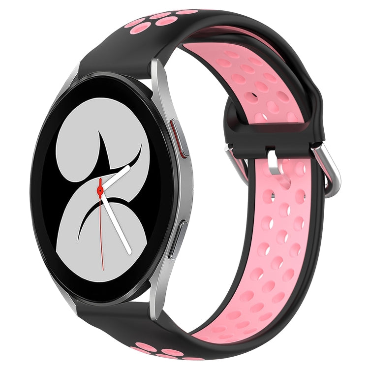 For Samsung Galaxy Watch 4 40mm 20mm Perforated Breathable Sports Silicone Watch Band