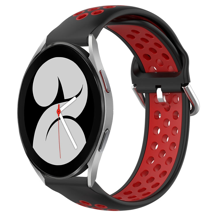 For Samsung Galaxy Watch 4 40mm 20mm Perforated Breathable Sports Silicone Watch Band