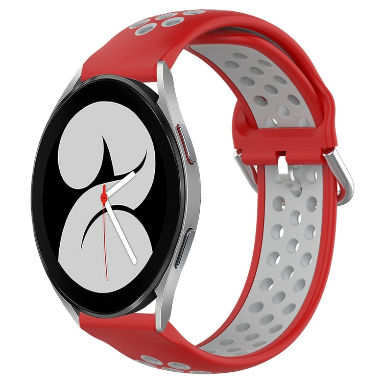 For Samsung Galaxy Watch 4 40mm 20mm Perforated Breathable Sports Silicone Watch Band