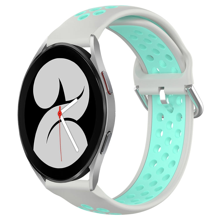 For Samsung Galaxy Watch 4 40mm 20mm Perforated Breathable Sports Silicone Watch Band