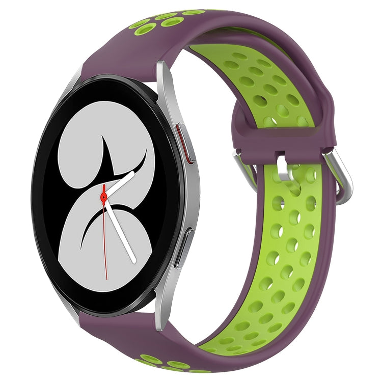 For Samsung Galaxy Watch 4 40mm 20mm Perforated Breathable Sports Silicone Watch Band