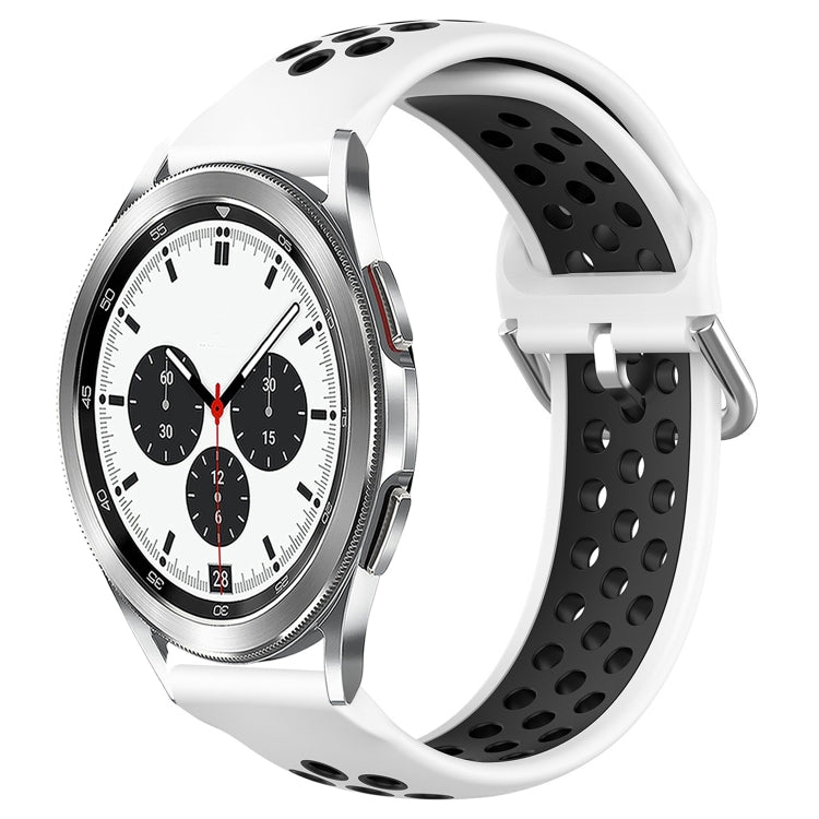For Samsung  Galaxy Watch 4 Classic 42mm 20mm Perforated Breathable Sports Silicone Watch Band