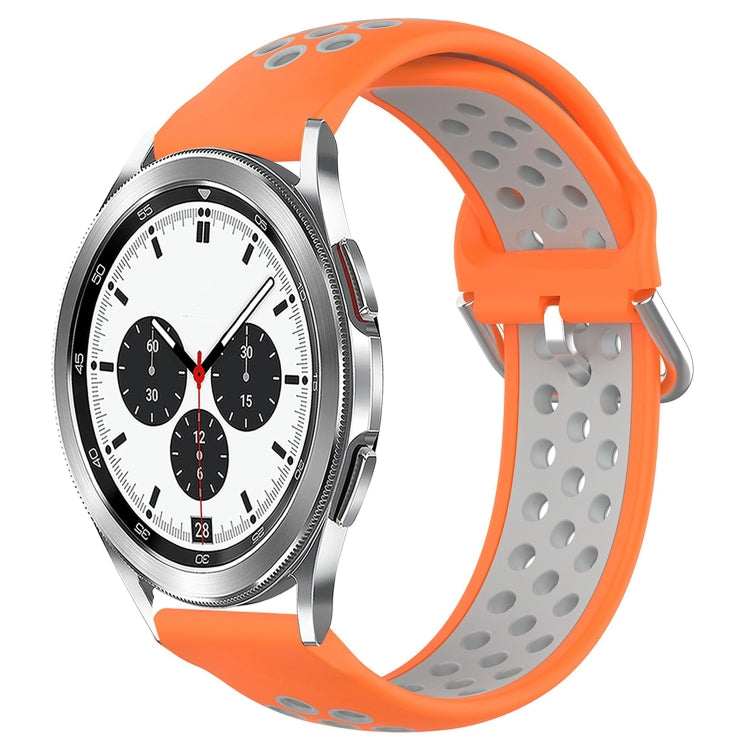 For Samsung  Galaxy Watch 4 Classic 42mm 20mm Perforated Breathable Sports Silicone Watch Band