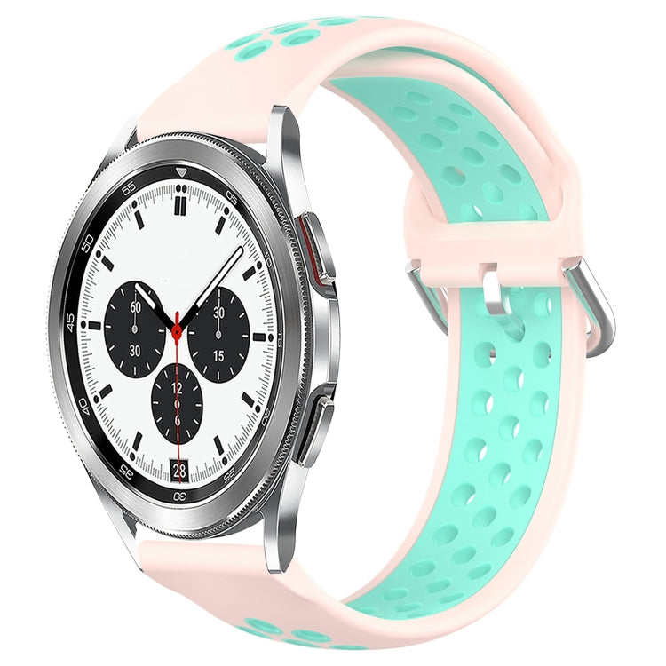 For Samsung  Galaxy Watch 4 Classic 42mm 20mm Perforated Breathable Sports Silicone Watch Band