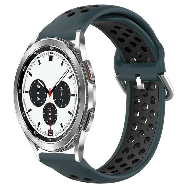 For Samsung  Galaxy Watch 4 Classic 42mm 20mm Perforated Breathable Sports Silicone Watch Band