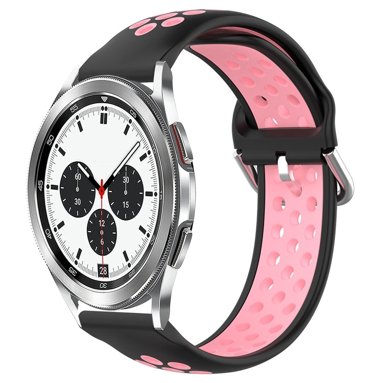 For Samsung  Galaxy Watch 4 Classic 42mm 20mm Perforated Breathable Sports Silicone Watch Band
