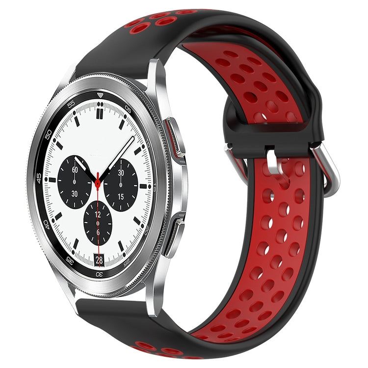 For Samsung  Galaxy Watch 4 Classic 42mm 20mm Perforated Breathable Sports Silicone Watch Band