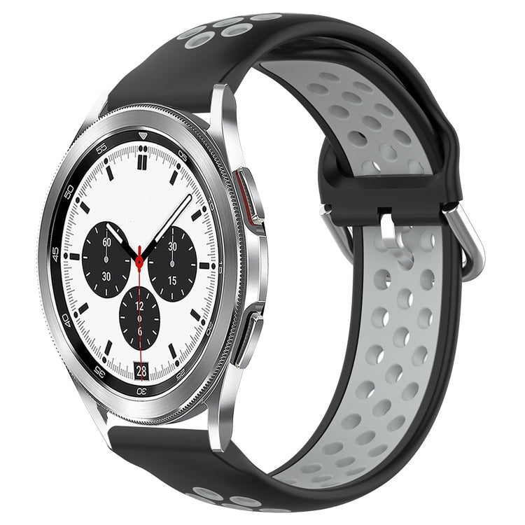 For Samsung  Galaxy Watch 4 Classic 42mm 20mm Perforated Breathable Sports Silicone Watch Band