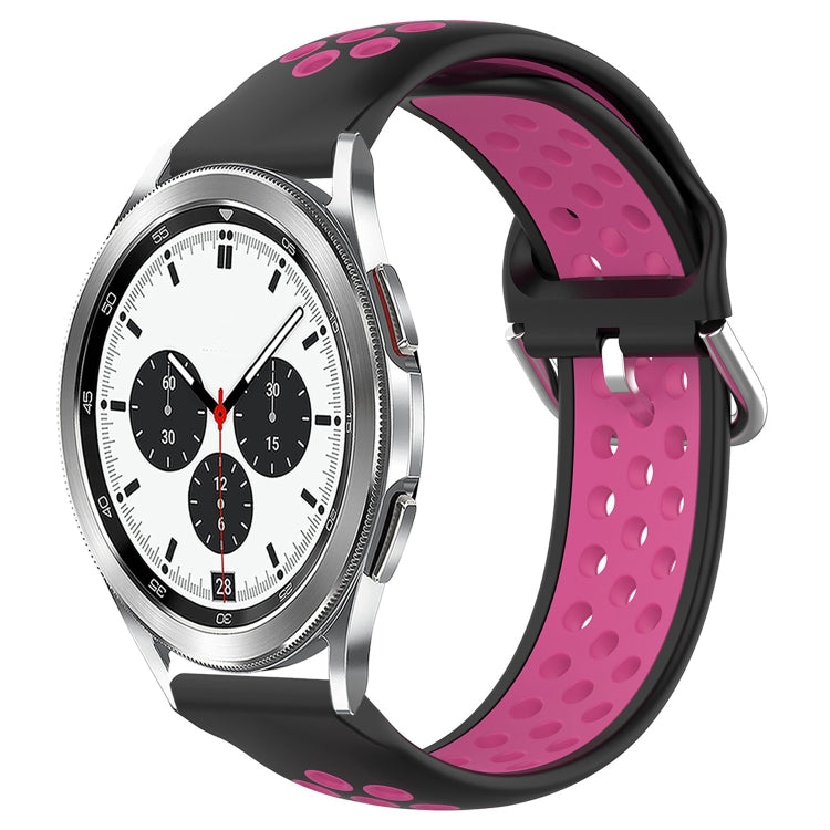For Samsung  Galaxy Watch 4 Classic 42mm 20mm Perforated Breathable Sports Silicone Watch Band