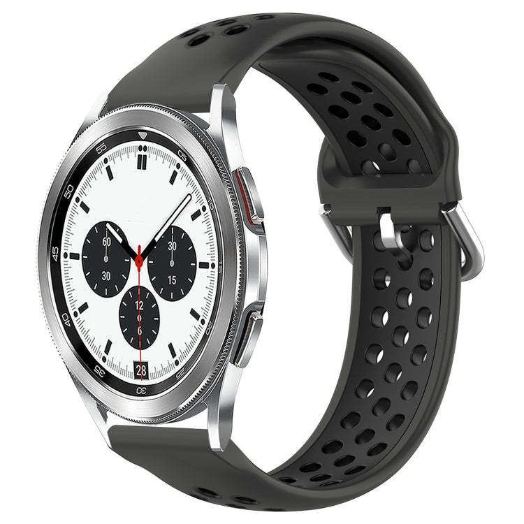 For Samsung  Galaxy Watch 4 Classic 42mm 20mm Perforated Breathable Sports Silicone Watch Band