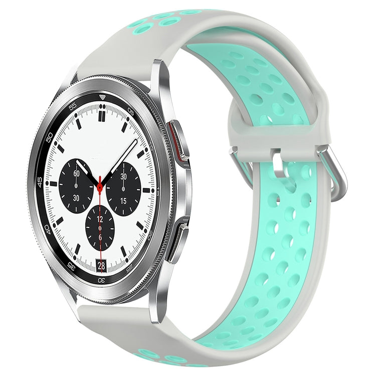 For Samsung  Galaxy Watch 4 Classic 42mm 20mm Perforated Breathable Sports Silicone Watch Band