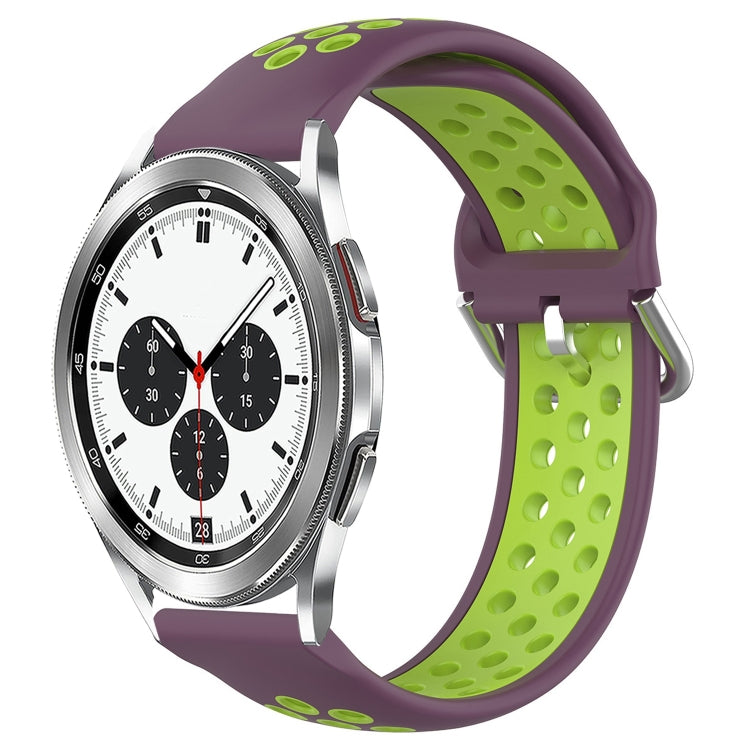 For Samsung  Galaxy Watch 4 Classic 42mm 20mm Perforated Breathable Sports Silicone Watch Band