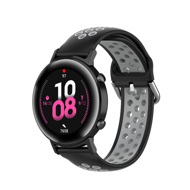 For Samsung Galaxy Watch Active 2 44mm 20mm Perforated Breathable Sports Silicone Watch Band