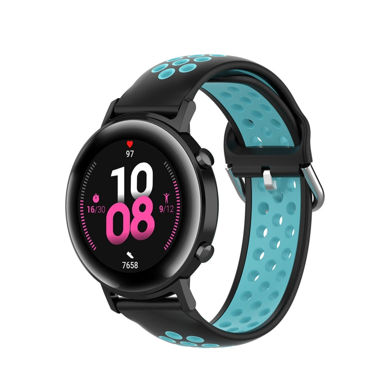 For Samsung Galaxy Watch Active 2 44mm 20mm Perforated Breathable Sports Silicone Watch Band