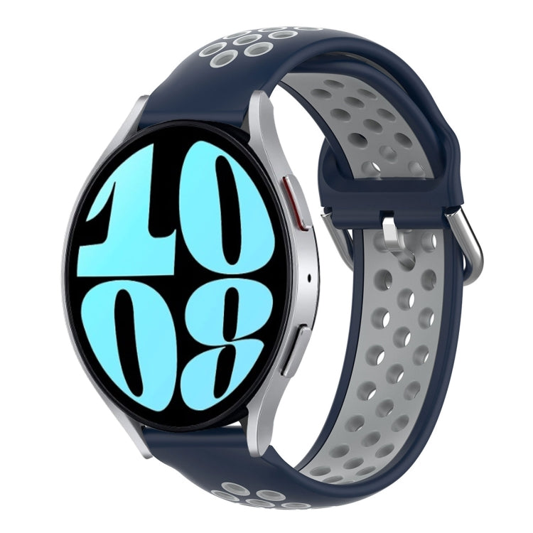 For Samsung Galaxy Watch 6 44mm 20mm Perforated Breathable Sports Silicone Watch Band