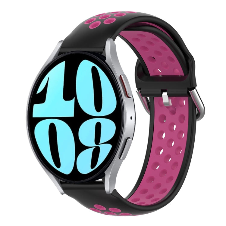 For Samsung Galaxy Watch 6 40mm 20mm Perforated Breathable Sports Silicone Watch Band