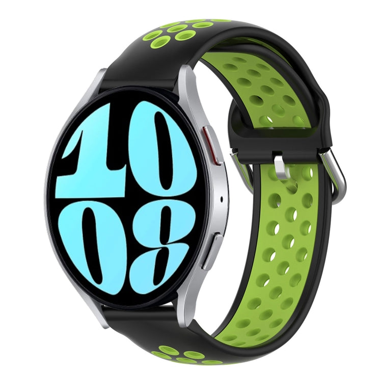For Samsung Galaxy Watch 6 40mm 20mm Perforated Breathable Sports Silicone Watch Band