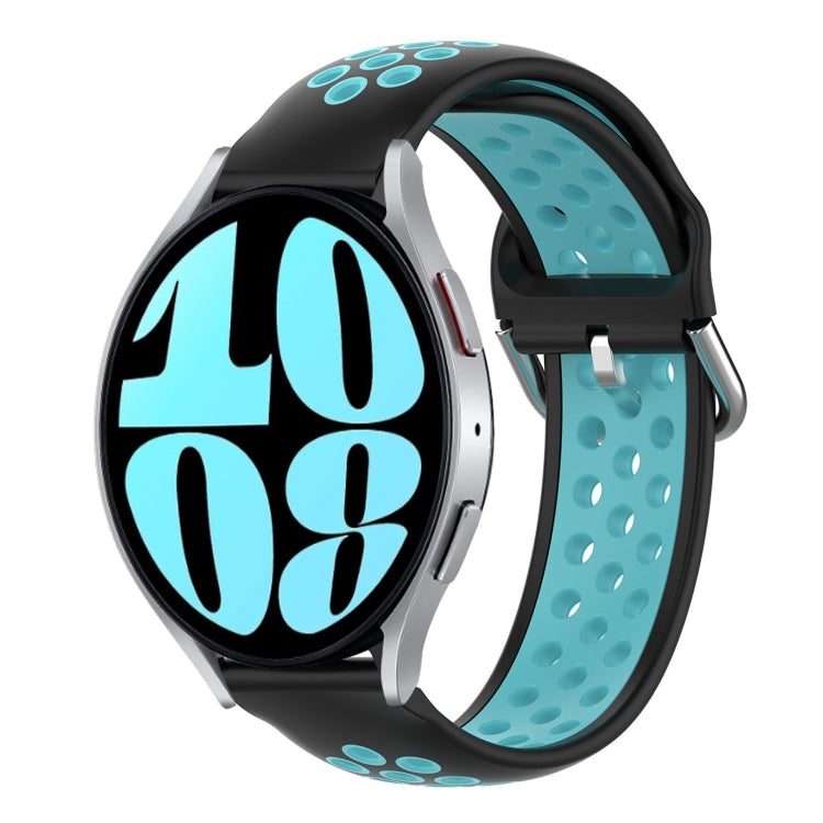 For Samsung Galaxy Watch 6 40mm 20mm Perforated Breathable Sports Silicone Watch Band
