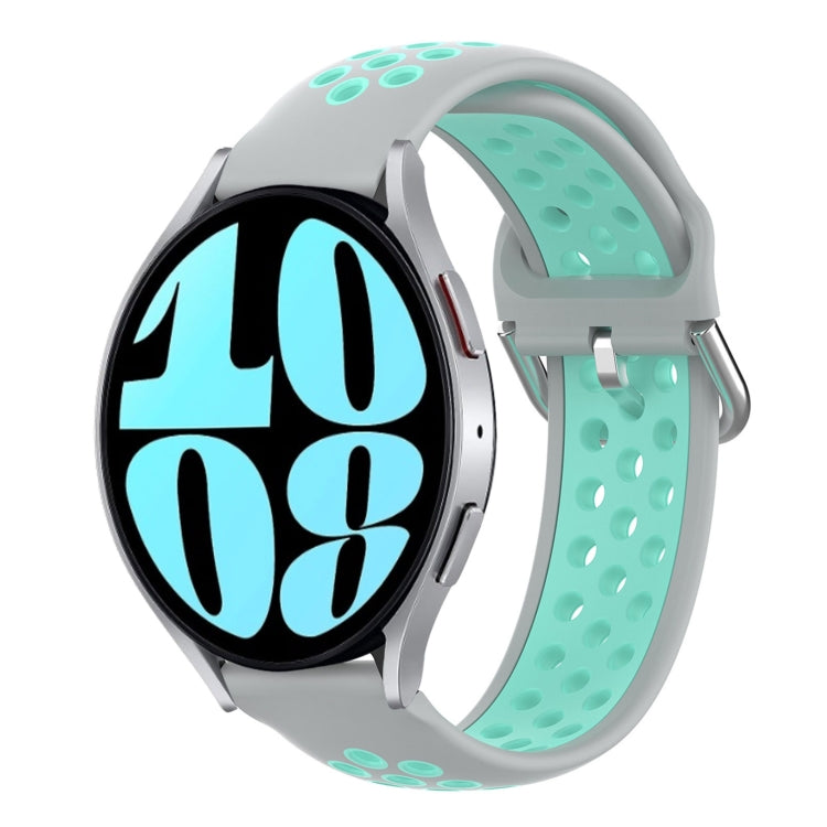 For Samsung Galaxy Watch 6 40mm 20mm Perforated Breathable Sports Silicone Watch Band