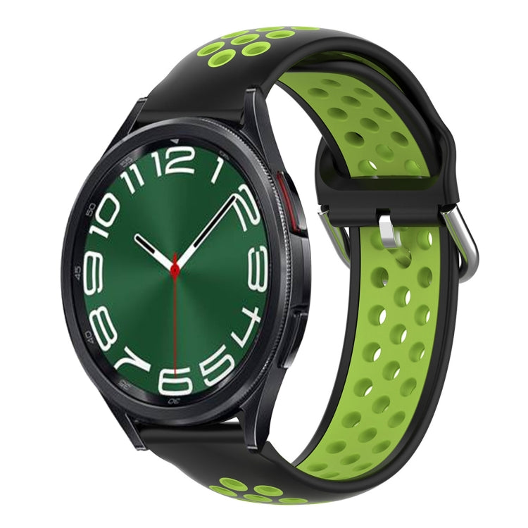 For Samsung Galaxy Watch 6 Classic 47mm 20mm Perforated Breathable Sports Silicone Watch Band