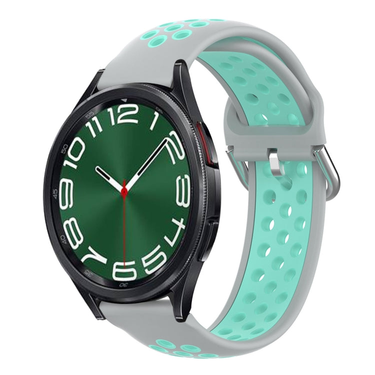 For Samsung Galaxy Watch 6 Classic 47mm 20mm Perforated Breathable Sports Silicone Watch Band