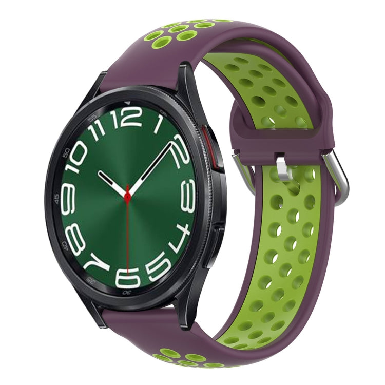 For Samsung Galaxy Watch 6 Classic 47mm 20mm Perforated Breathable Sports Silicone Watch Band