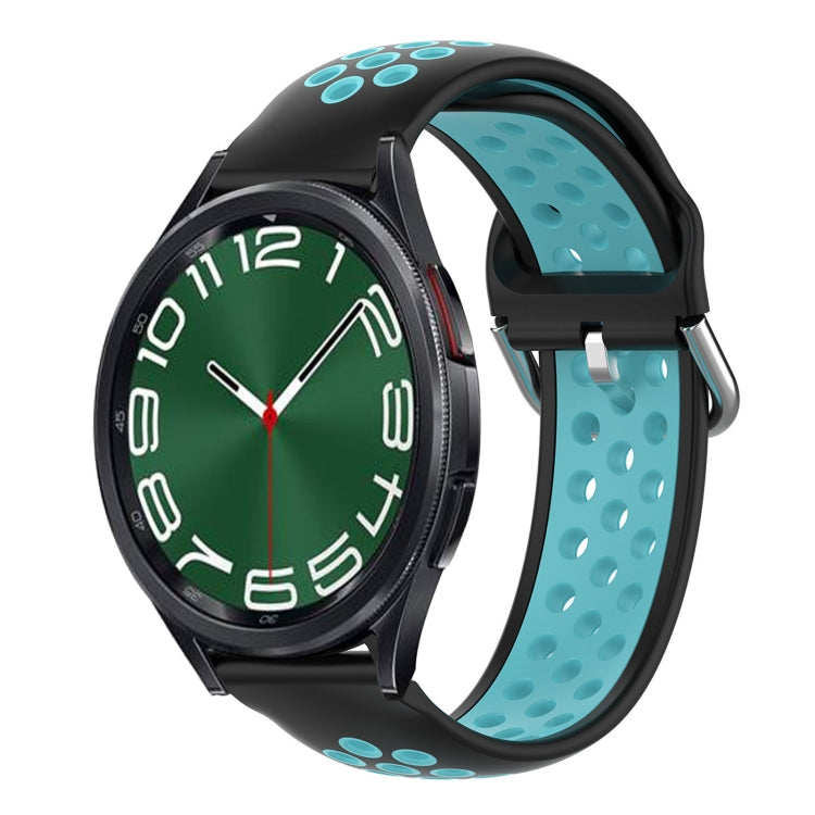 For Samsung Galaxy Watch 6 Classic 43mm 20mm Perforated Breathable Sports Silicone Watch Band