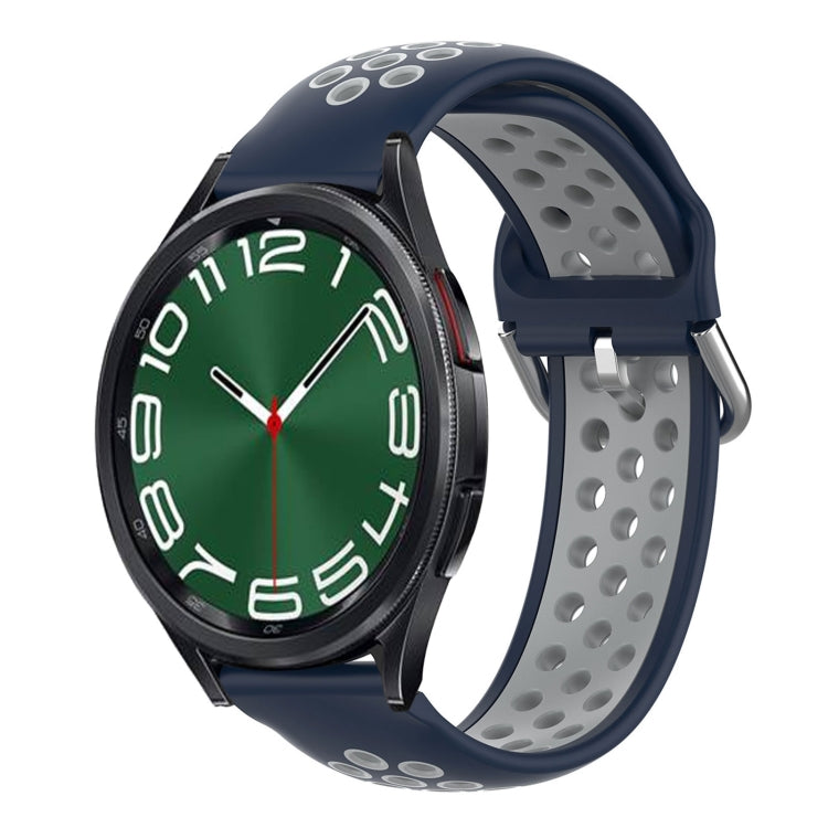 For Samsung Galaxy Watch 6 Classic 43mm 20mm Perforated Breathable Sports Silicone Watch Band
