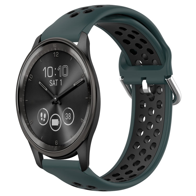 For Garmin Vivomove Trend 20mm Perforated Breathable Sports Silicone Watch Band