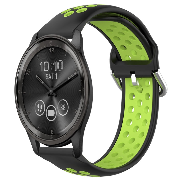 For Garmin Vivomove Trend 20mm Perforated Breathable Sports Silicone Watch Band