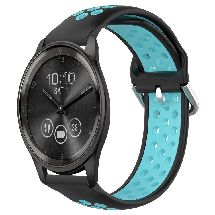 For Garmin Vivomove Trend 20mm Perforated Breathable Sports Silicone Watch Band