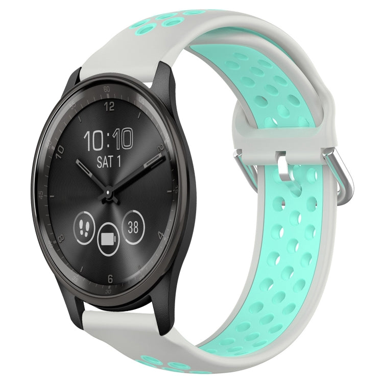 For Garmin Vivomove Trend 20mm Perforated Breathable Sports Silicone Watch Band