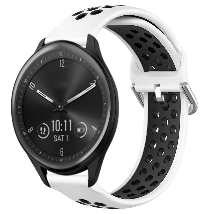For Garmin Vivomove Sport 20mm Perforated Breathable Sports Silicone Watch Band